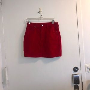 Forever 21 Red Corduroy Skirt